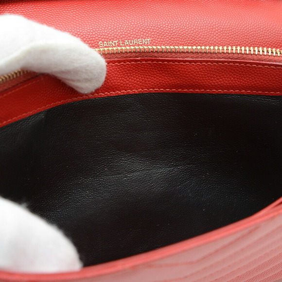 Saint Laurent Paris Cassandra Chain Wallet Red Leather - Picture 5 of 9